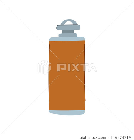 metal flask alcohol cartoon vector illustration metal flask alcohol cartoon vector illustration 116374719