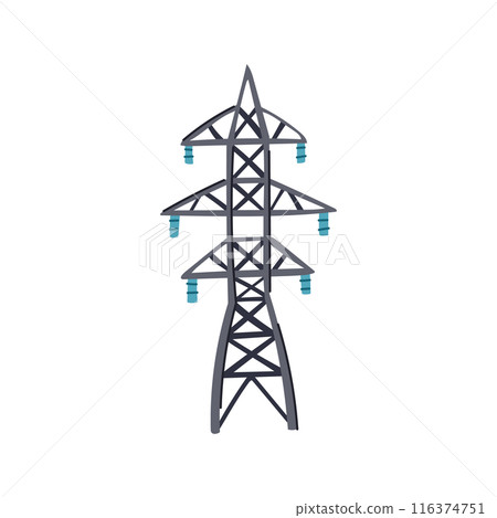 industry electric pylon cartoon vector illustration industry electric pylon cartoon vector illustration 116374751