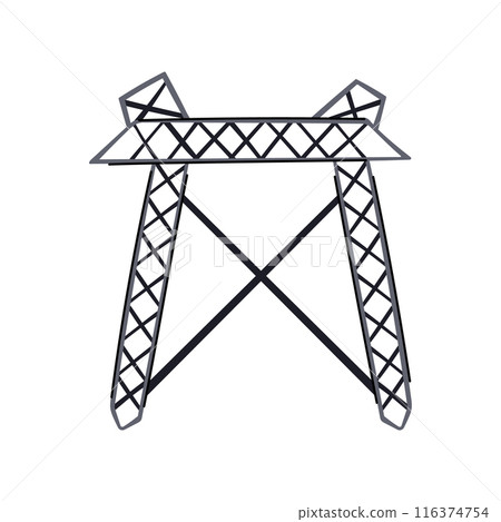 power electric pylon cartoon vector illustration power electric pylon cartoon vector illustration 116374754