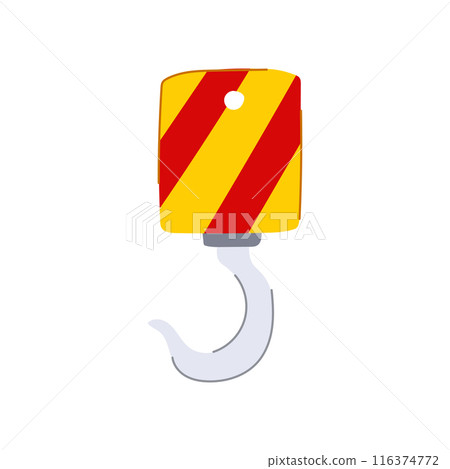 hoist crane hook cartoon vector illustration 116374772