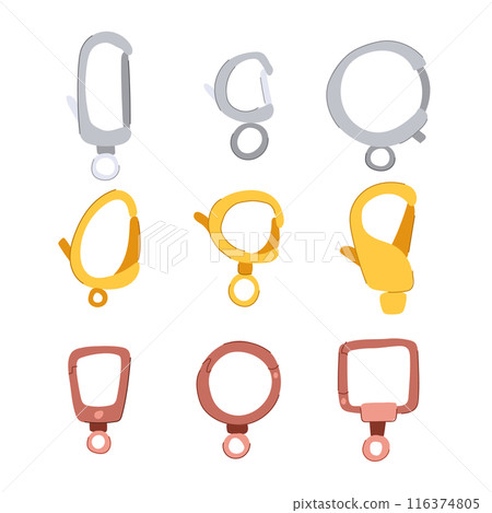 clasp jewelry set cartoon vector illustration clasp jewelry set cartoon vector illustration 116374805