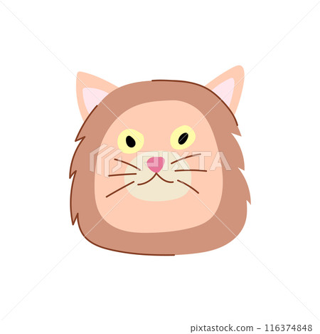 head cat face cartoon vector illustration head cat face cartoon vector illustration 116374848