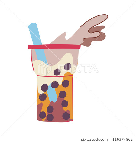 asian bubble tea cartoon vector illustration asian bubble tea cartoon vector illustration 116374862