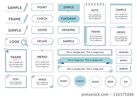 框架集簡單線條絲帶設計裝飾裝飾邊框標題標題語音氣泡 框架集簡單線條絲帶設計裝飾裝飾邊框標題標題語音氣泡 116375886