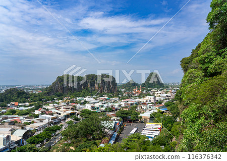The Marble Mountains of Da Nang, Vietnam, are made of marble. The Marble Mountains of Da Nang, Vietnam, are made of marble. 116376342