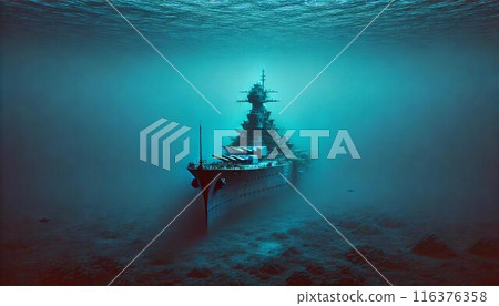 戰艦沉入大海 116376358