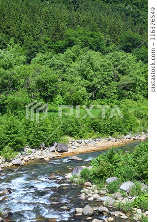 清津河、三玉俁宿附近的河景 116376549