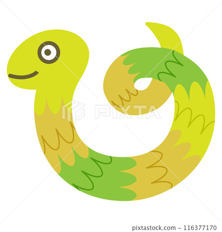 New Year's card material, cute snake illustration for the year of the snake 116377170