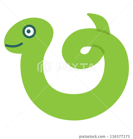 New Year's card material, cute snake illustration for the year of the snake 116377173