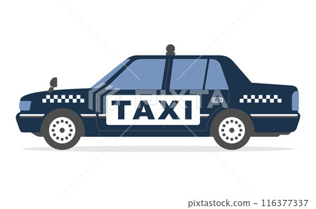 Sedan type taxi illustration material 116377337