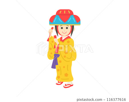 Ryukyu dance illustrations Ryukyu dance illustrations 116377616