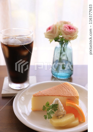 Iced coffee and cake Iced coffee and cake 116377683