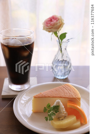 Iced coffee and cake Iced coffee and cake 116377684