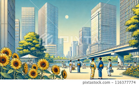 日本城市的夏天 日本城市的夏天 116377774