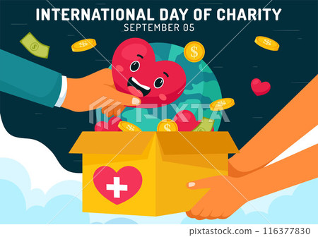 Vector Illustration for International Day of Charity on September 5th with a Donation Package, Love Concept Background by Volunteer in Flat Cartoon Vector Illustration for International Day of Charity on September 5th with a Donation Package, Love Concept Background by Volunteer in Flat Cartoon 116377830