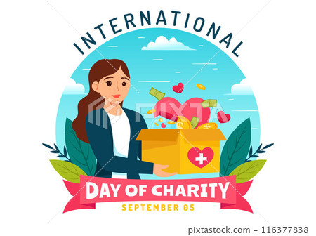 Vector Illustration for International Day of Charity on September 5th with a Donation Package, Love Concept Background by Volunteer in Flat Cartoon Vector Illustration for International Day of Charity on September 5th with a Donation Package, Love Concept Background by Volunteer in Flat Cartoon 116377838