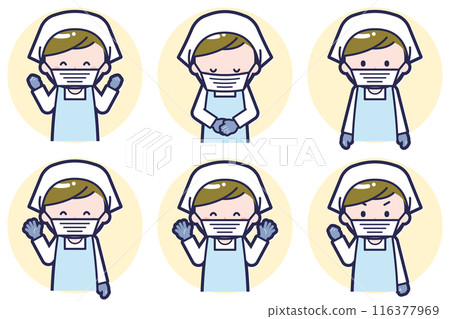 男廚師姿勢set_02 116377969