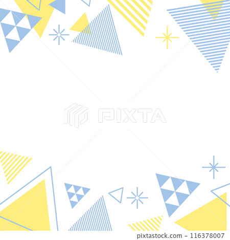 Geometric frame square triangle yellow and blue Geometric frame square triangle yellow and blue 116378007