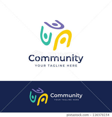 Community logo , community network , and people check.Logos for teams or groups , kindergartens , and companies. With vector illustration editing. Community logo , community network , and people check.Logos for teams or groups , kindergartens , and companies. With vector illustration editing. 116378154
