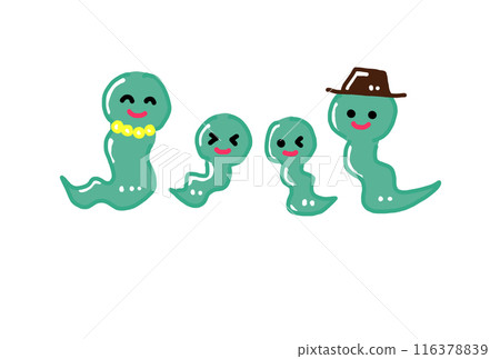 2025年可愛蛇家族新年卡片 116378839