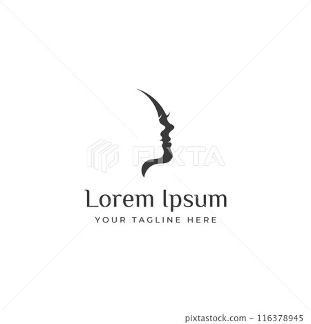 Silhouette beautiful woman face with leaves, logo for women's salon and skincare. Vector logo design template. Silhouette beautiful woman face with leaves, logo for women's salon and skincare. Vector logo design template. 116378945