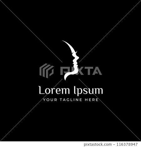 Silhouette beautiful woman face with leaves, logo for women's salon and skincare. Vector logo design template. Silhouette beautiful woman face with leaves, logo for women's salon and skincare. Vector logo design template. 116378947