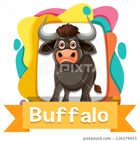 Colorful Buffalo Illustration Colorful Buffalo Illustration 116379453