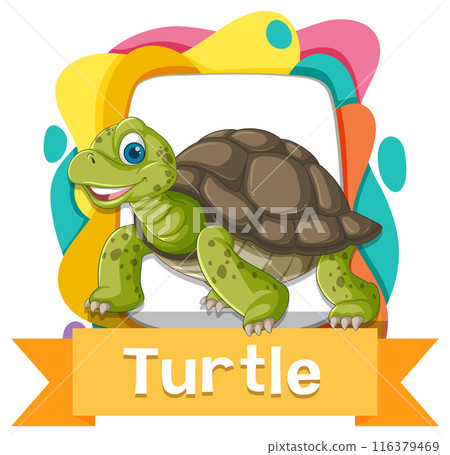 Colorful Turtle Illustration 116379469