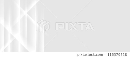 Grey glowing lines background. Abstract silver stripes wallpaper. Abstract gray tech backdrop. Vertical gris texture for poster, banner, flyer, brochure, presentation, leaflet. Vector 116379518