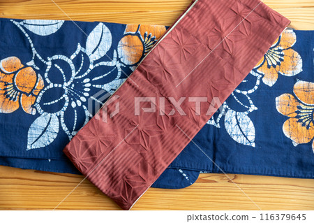 Yukata and obi Yukata and obi 116379645