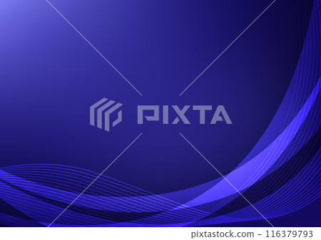 Blue line presentation wave decoration background 116379793