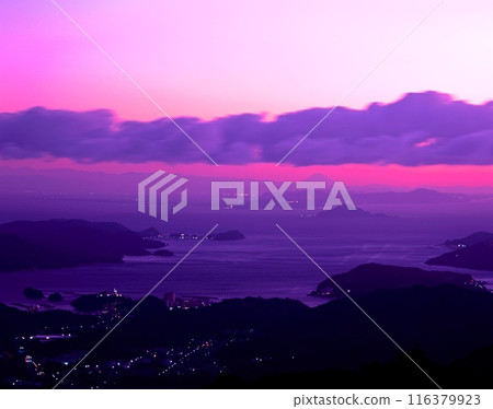 200公里遠眺富士山的朝霞/從淺熊山頂展望台/日本百景》/伊勢志摩天際線 116379923