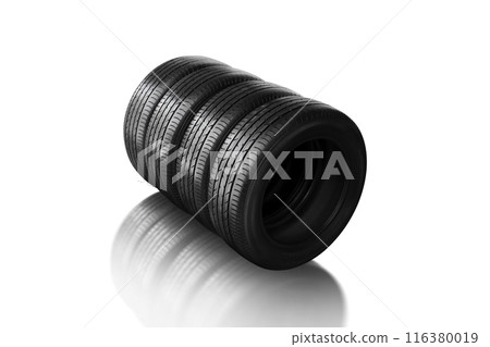 Car tire isolated on white background , Automotive parts concept Car tire isolated on white background , Automotive parts concept 116380019