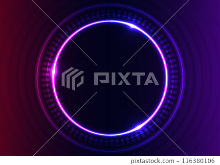 Abstract technology electric purple neon len background 116380106
