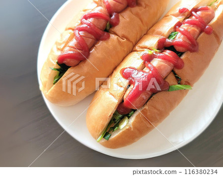 Delicious hot dog Delicious hot dog 116380234