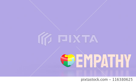 The puzzle heart multicolour for empathy and teamwork 3d rendering. The puzzle heart multicolour for empathy and teamwork 3d rendering. 116380625