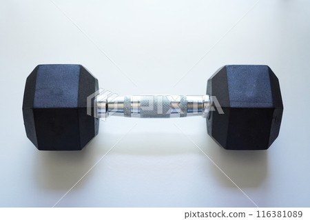 Dumbbell mockup on white background Dumbbell mockup on white background 116381089