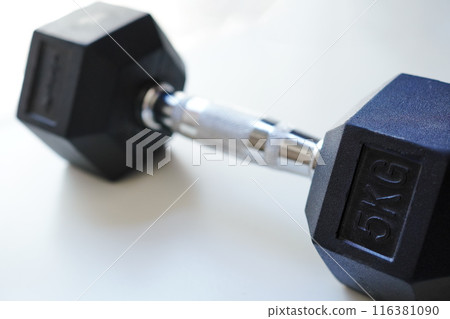Dumbbell mockup on white background 116381090