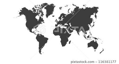 Illustration of a Colored map of world. 116381177