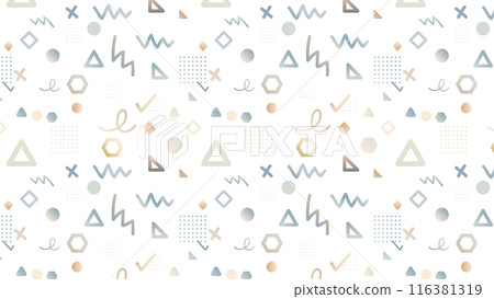 Memphis pattern 16:9 in metal color Memphis pattern 16:9 in metal color 116381319