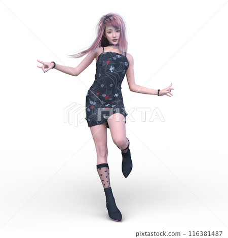 一個迷你裙的女人 116381487