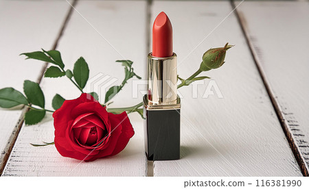 紅色唇膏（AI生成圖像） 116381990