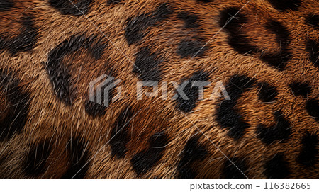 以特寫細節描繪豹皮毛紋理的真實插圖 116382665