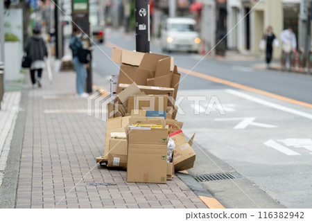 Cardboard Recyclable waste 116382942