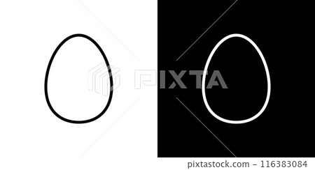 Simple egg line icon Simple egg line icon 116383084