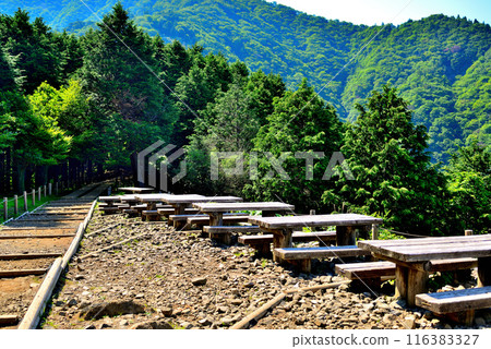 View from the observation deck at Tanzawa-Oyama Quasi-National Park, Kanagawa Prefecture 116383327