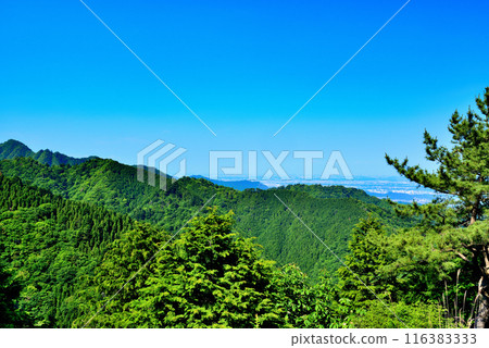 View from the observation deck at Tanzawa-Oyama Quasi-National Park, Kanagawa Prefecture 116383333
