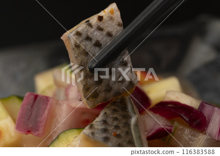 Ceviche Fish Ceviche Chopsticks 116383588