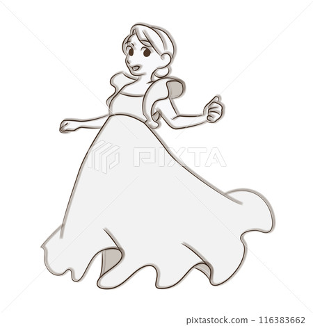 Woman in wedding dress 116383662