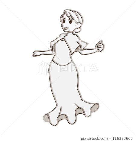 Woman in wedding dress Woman in wedding dress 116383663